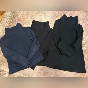 Dudley Stephens Navy and Black Turtleneck Sweaters (3-Pack) Size XS